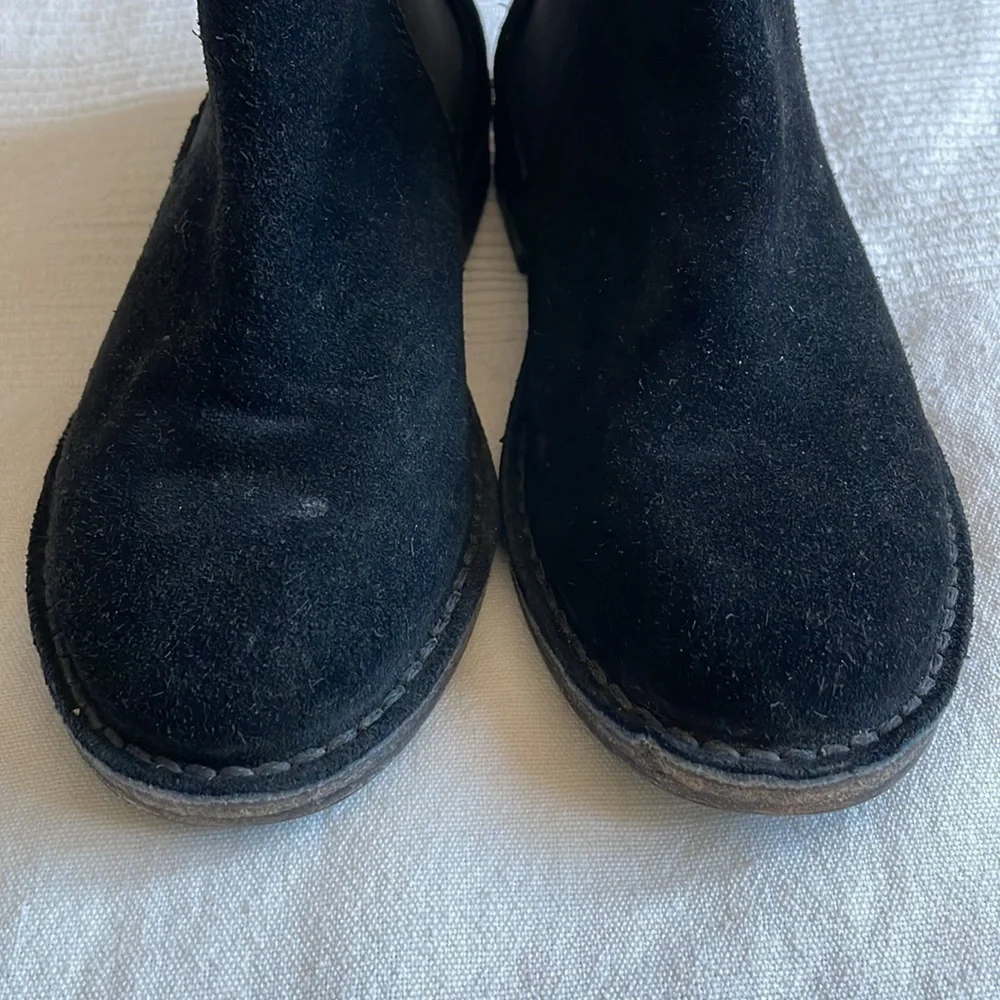 roots Suede Black Ankle Pull On Chelsea Boots Size EU 36/US 6 - Picture 2 of 7